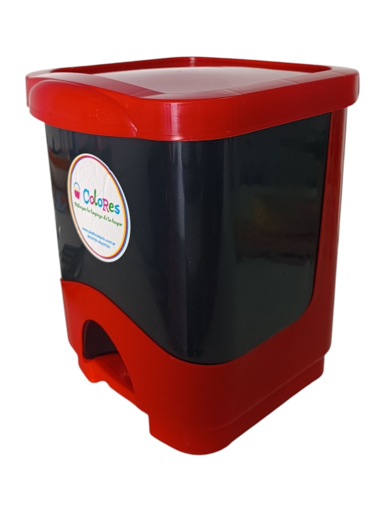 CESTO RESIDUO PEDAL 16 LTS "COLORES"
