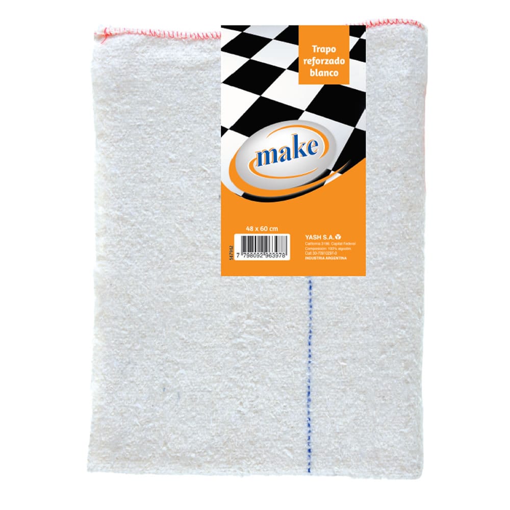 TRAPO DE PISO ALGODON BLANCO "MAKE"