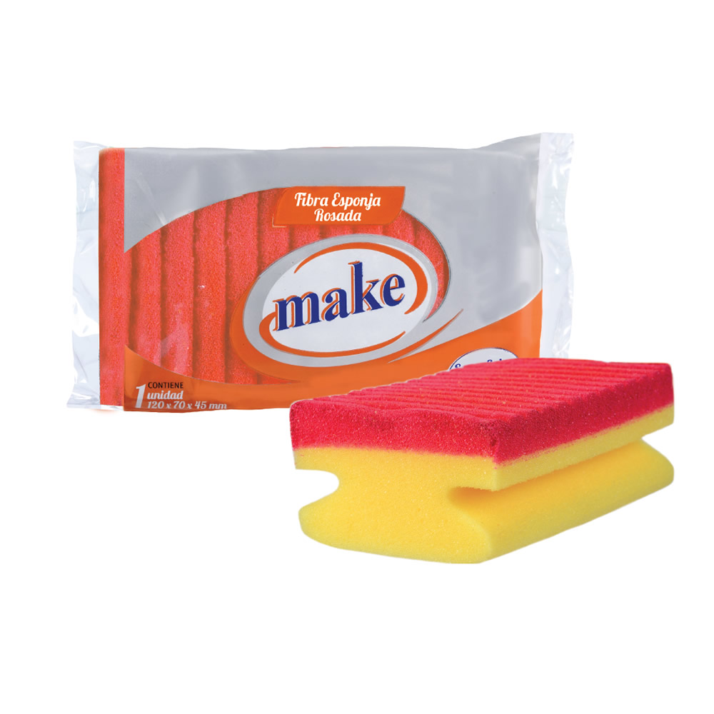 FIBRA ESPONJA ROSADA "MAKE"
