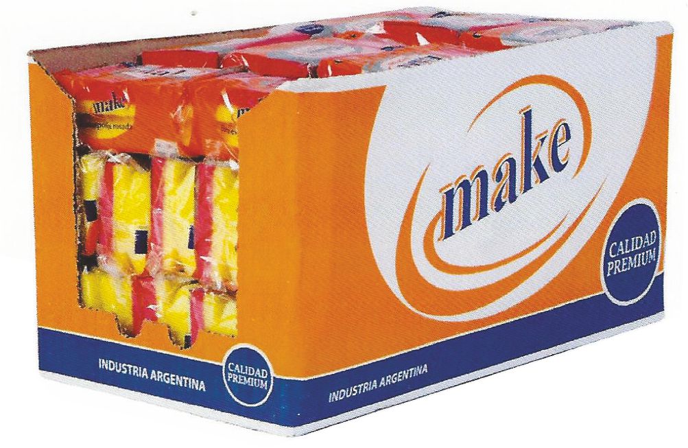 FIBRA ESPONJA ROSADA EN CAJA "MAKE"