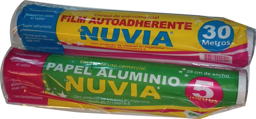 PAPEL DE ALUMINIO x 5 m.  "NUVIA"