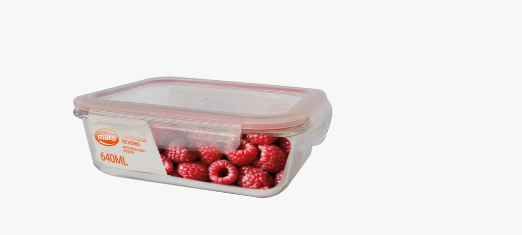 CONTENEDOR VIDRIO RECTANGULAR 640 ML