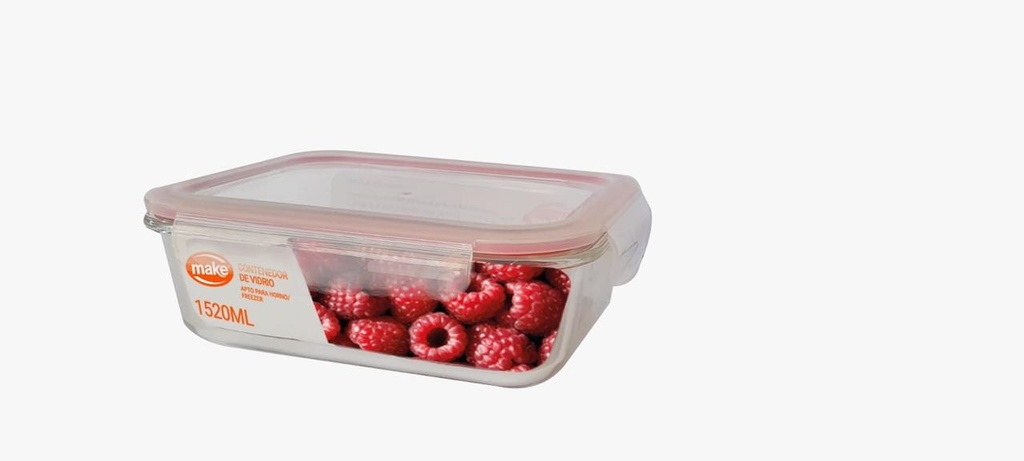 CONTENEDOR VIDRIO RECTANGULAR 1520 ML