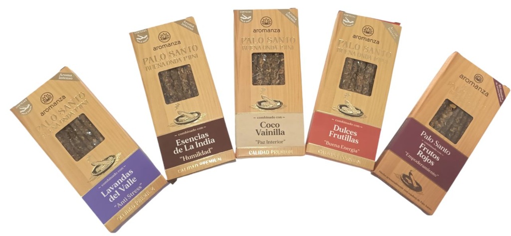 SAHUMERIOS MINI PALO SANTO EN CAJA x 8 u.