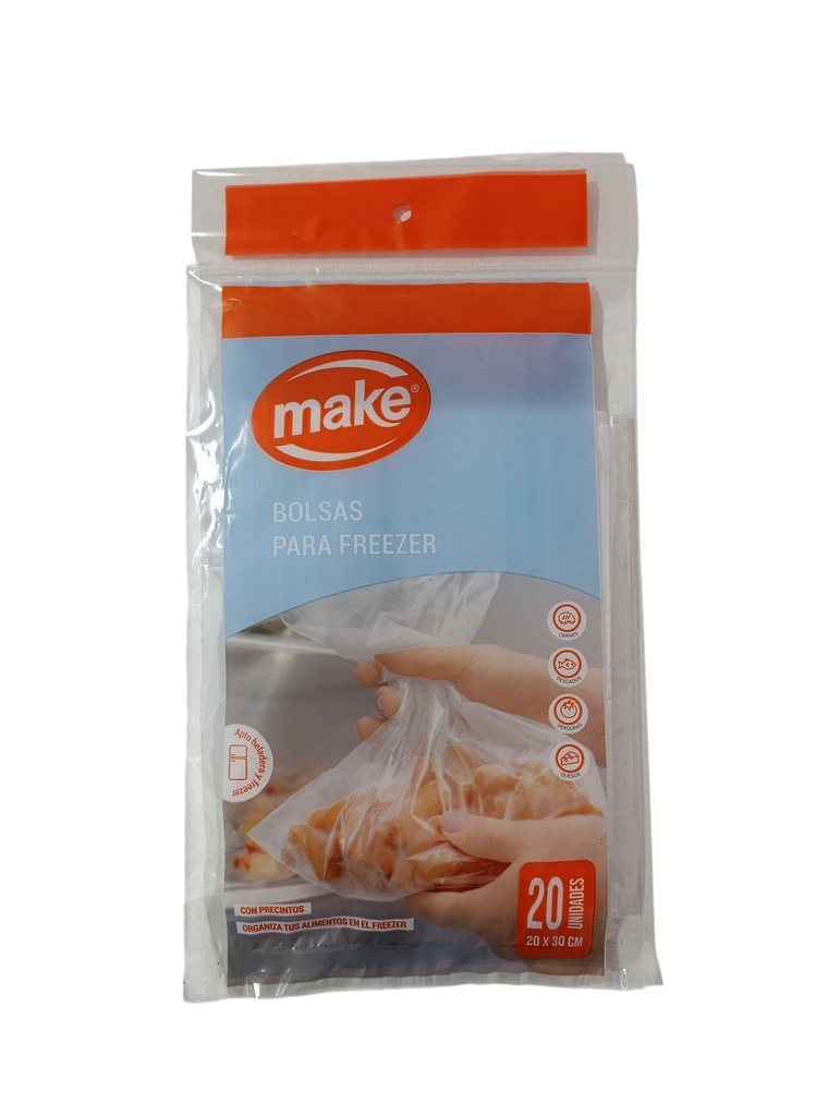 BOLSAS PARA FREEZER CON PRECINTOS X 20 UN