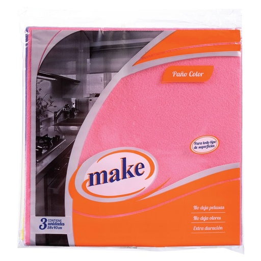 [907970] PAÑO ANTIBACTERIAL 38 x 40 cm ENVASADO X 3