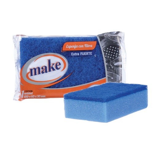 [6731] FIBRA ESPONJA EXTRA FUERTE AZUL "MAKE"
