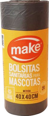 [6971] BOLSA ROLLO CHICA P/MASCOTAS 40x40x20  "MAKE"