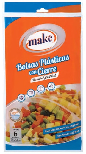 [6850] BOLSA HERMETICA C/ CIERRE 25x35 x 6 u