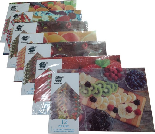 [U519] INDIVIDUAL + POSAVASO PVC x 6