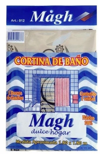 [M012] CORTINA DE BAÑO SIMPLE "MAGH"  