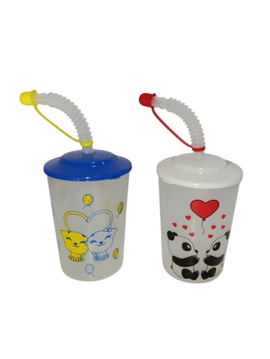 [D501] VASO CON TAPA DECORADO