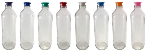 [3500] BOTELLA VIDRIO CON TAPON PLASTICO 910 cc