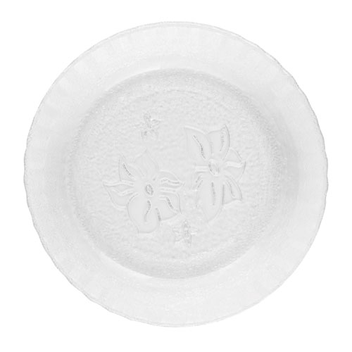 [3092] PLATO PLAYO VIDRIO ORQUIDEA  "DURAX" 22 cm