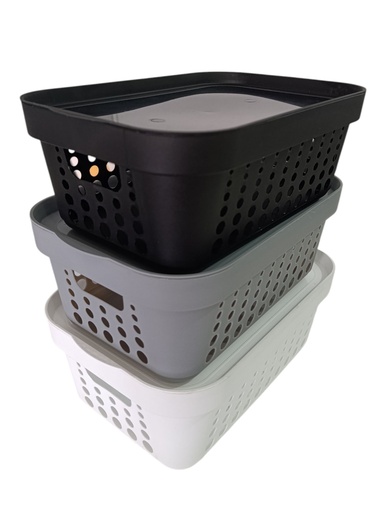 [1101T] CANASTO CIRCULOS CON TAPA 