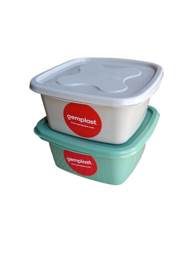 [1370] HERMETICO CUADRADO 0,5 Lts.  "GEMPLAST"